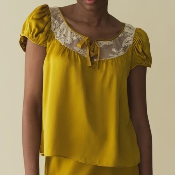 Doen Camri top, Palmetto/Chartreuse, Large - Picture 3 of 7